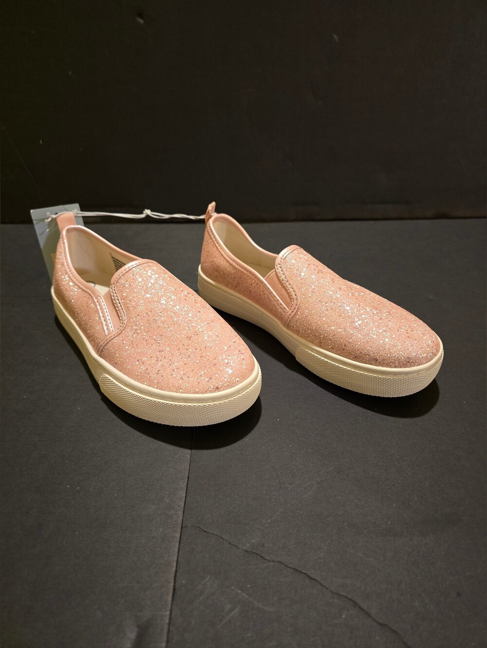 Cat & Jack Pink Sparkle Slip-On Kids SZ 2